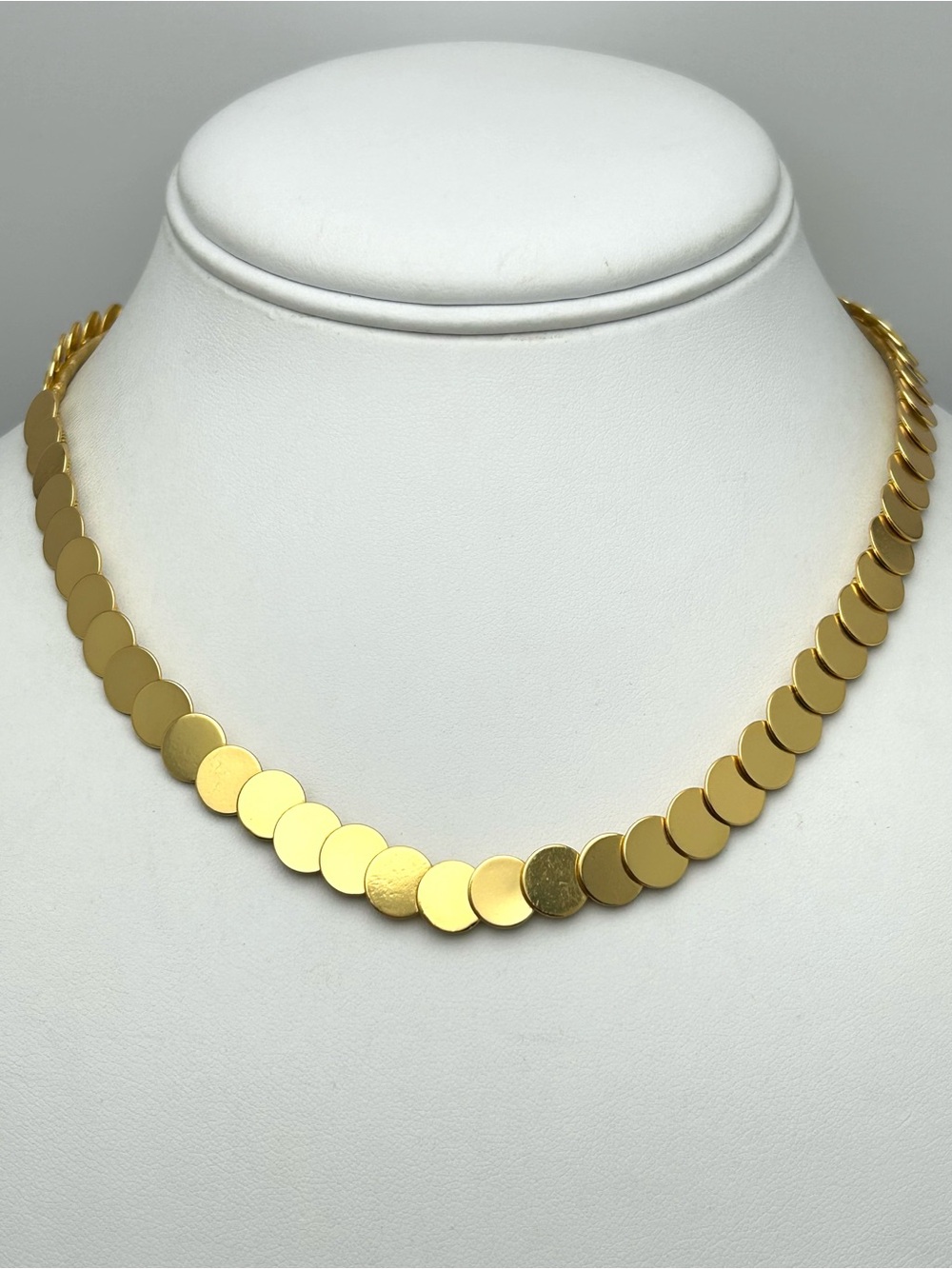 J. Crew Gold Disc Necklace